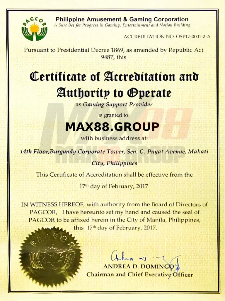 pagcor license max88